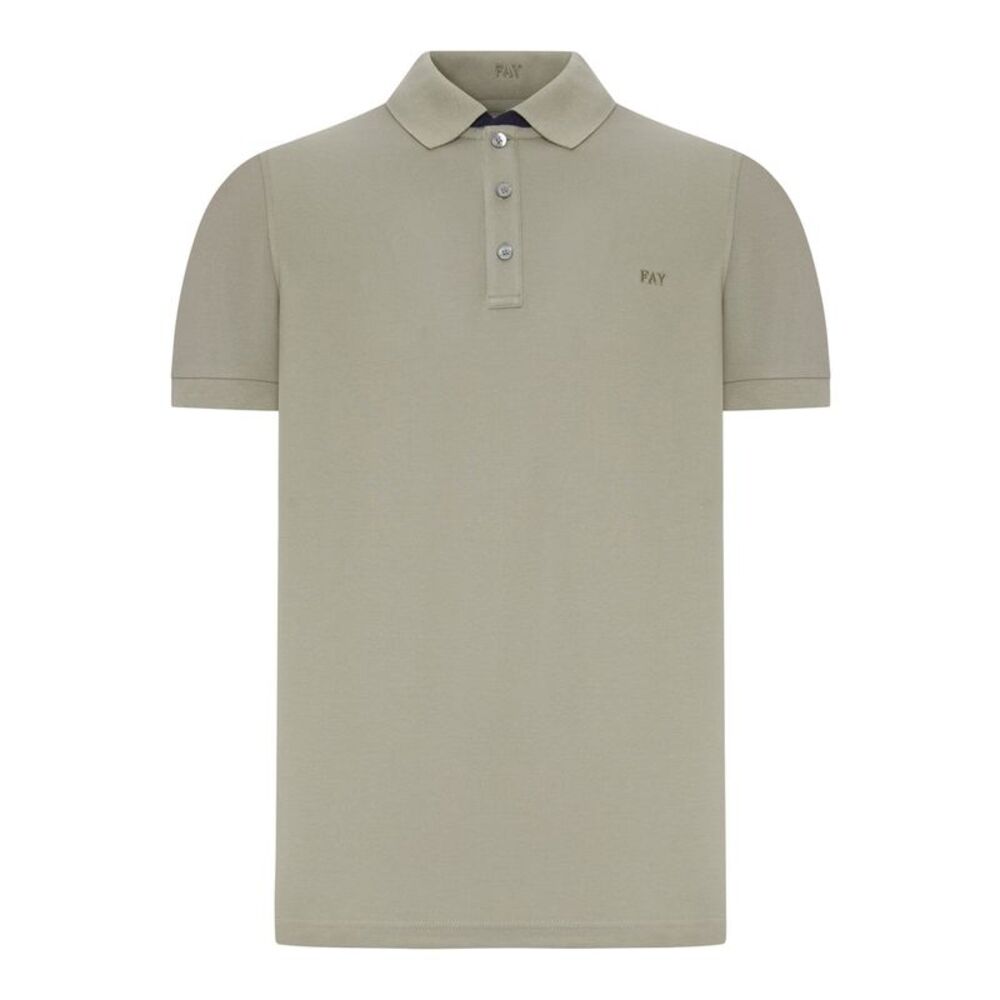 Fay Archive Men Cotton Piquet Polo Shirt With Logo